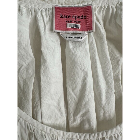 Kate Spade Rent The Runway Riviera Seersucker White Dress Small - Picture 9 of 11